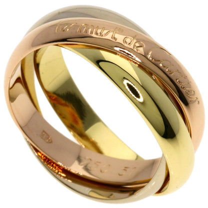 Cartier Trinity 51 Ring 18k Yellow Gold 18k White Pink