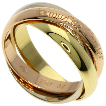 Cartier Trinity 51 Ring 18k Yellow Gold 18k White Pink