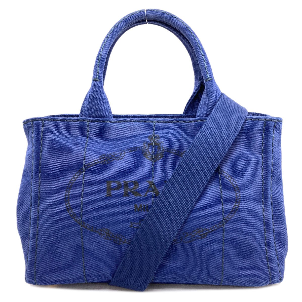Prada Canapa Mini 2-Way Handbag Canvas