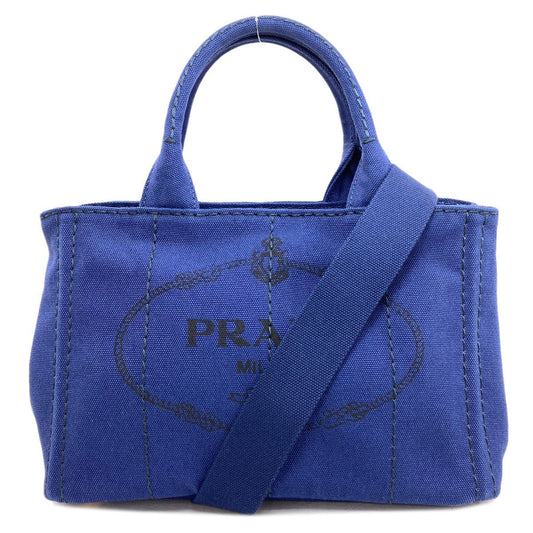 Prada Canapa Mini 2-Way Handbag Canvas