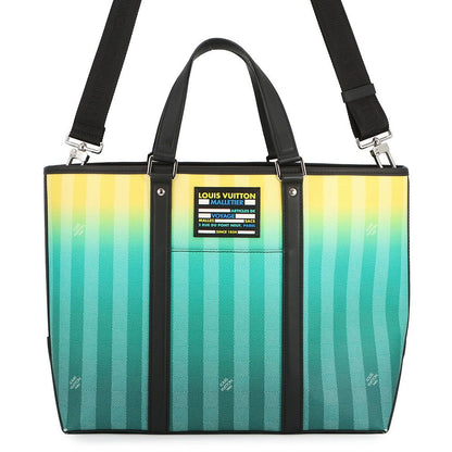 Louis Vuitton Tote Damier Stripe Weekend PM 2-Way Shoulder Bag