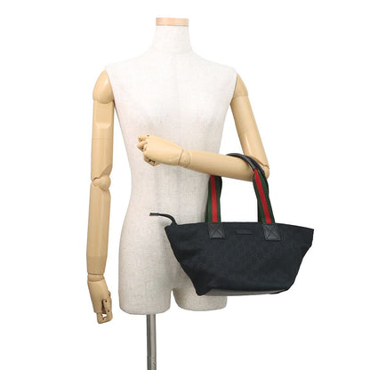 Gucci Tote Sherry Line GG Canvas Handbag Mini Black — view 4