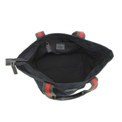 Gucci Tote Sherry Line GG Canvas Handbag Mini Black — view 5