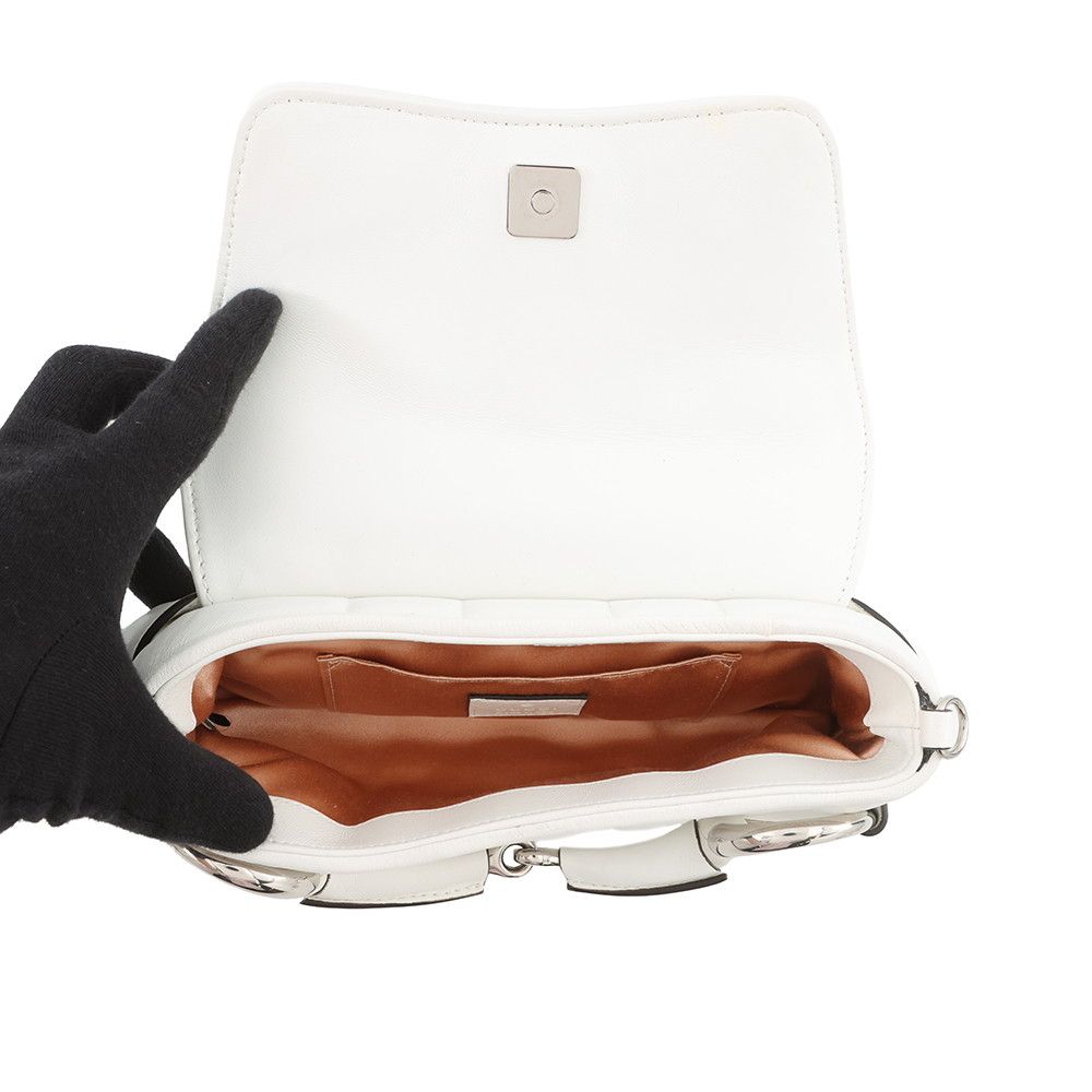 Gucci Handbag Horsebit Small Leather 2-Way White — view 7