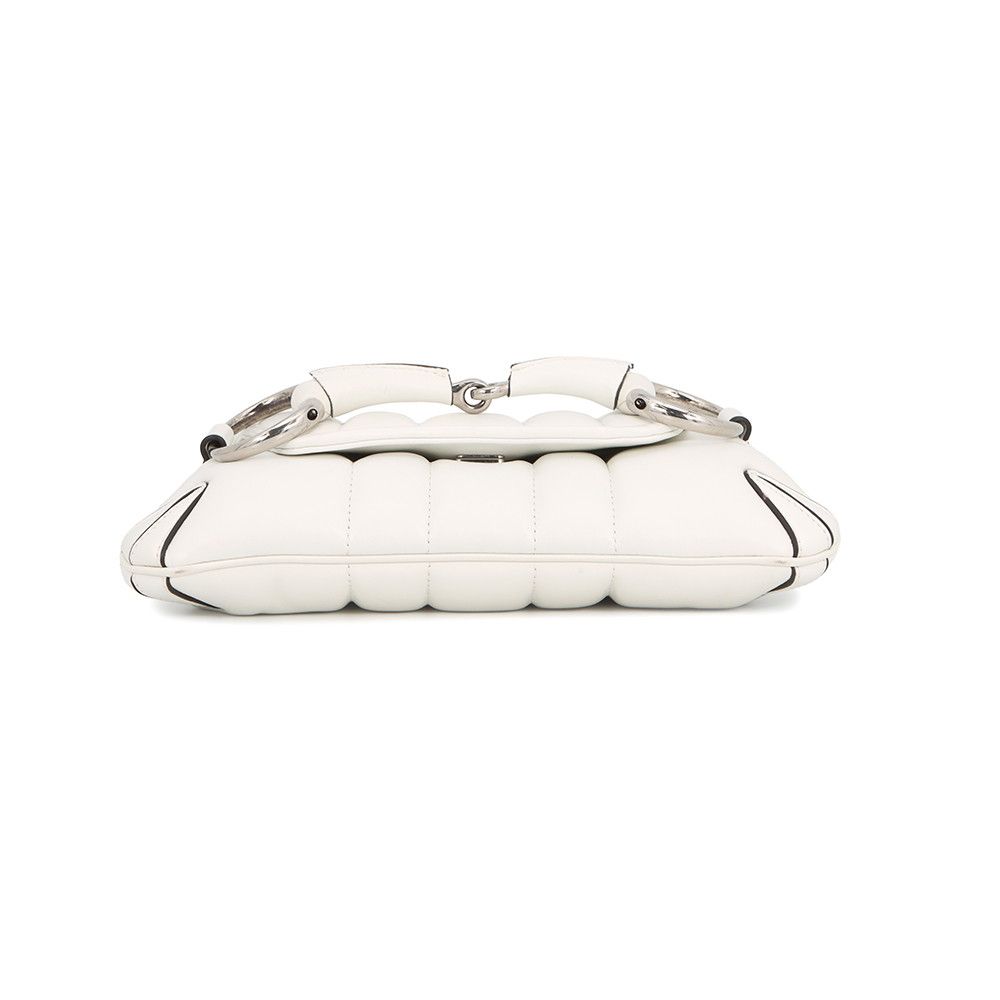 Gucci Handbag Horsebit Small Leather 2-Way White — view 3