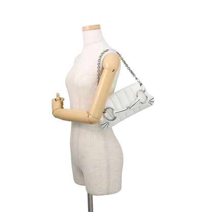 Gucci Handbag Horsebit Small Leather 2-Way White — view 5