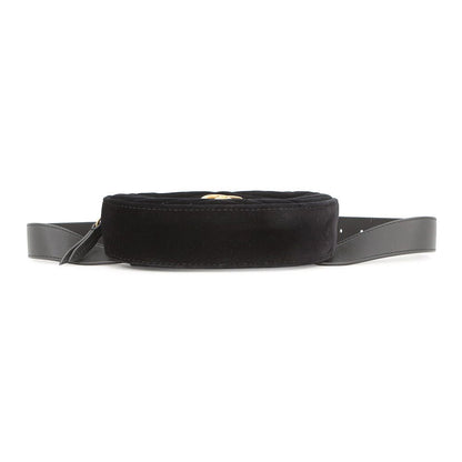 Gucci Waist Bag GG Marmont Quilted Leather Velour Pouch Black — view 3