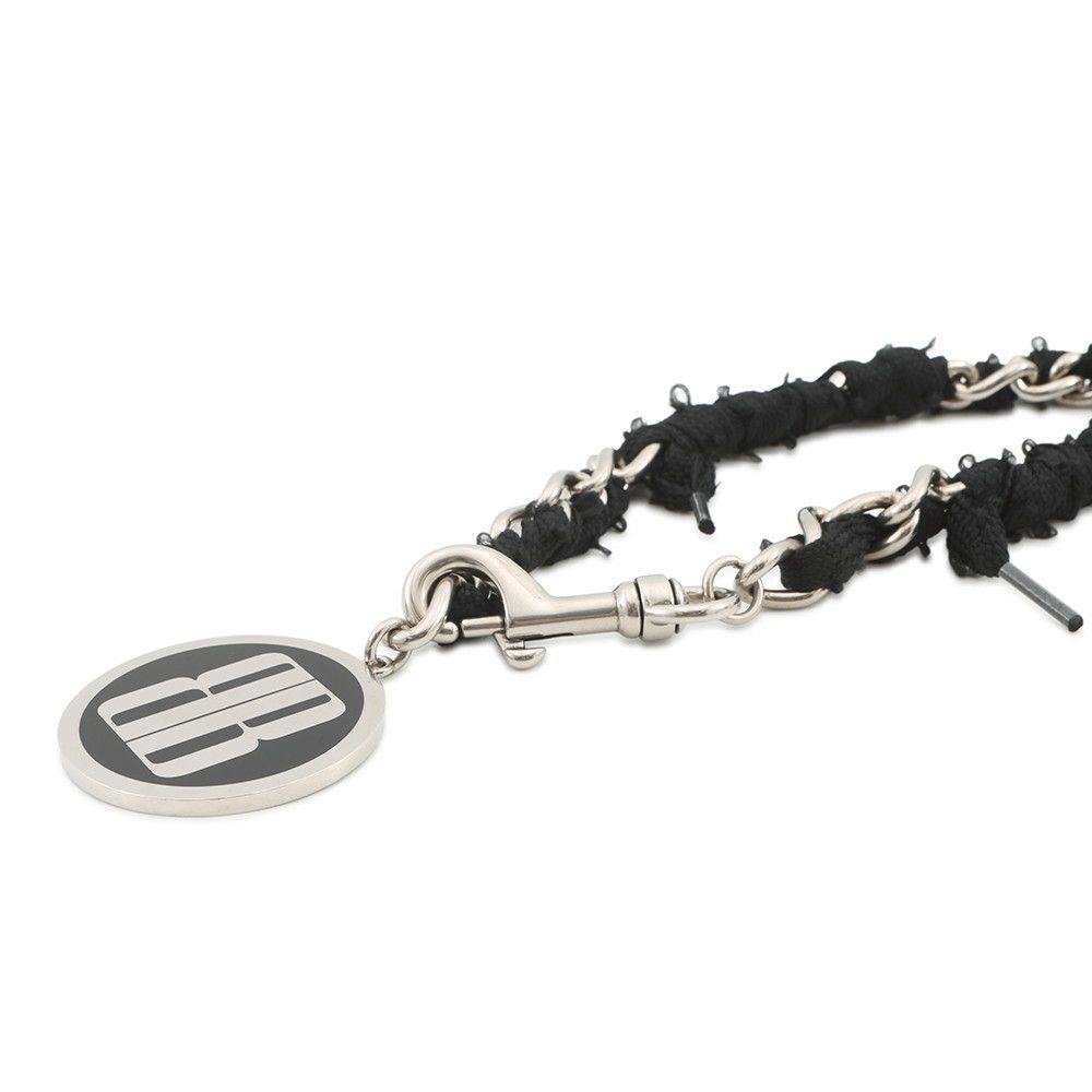 Balenciaga Choker Nano Lace BB Logo Metal Black Necklace — view 2
