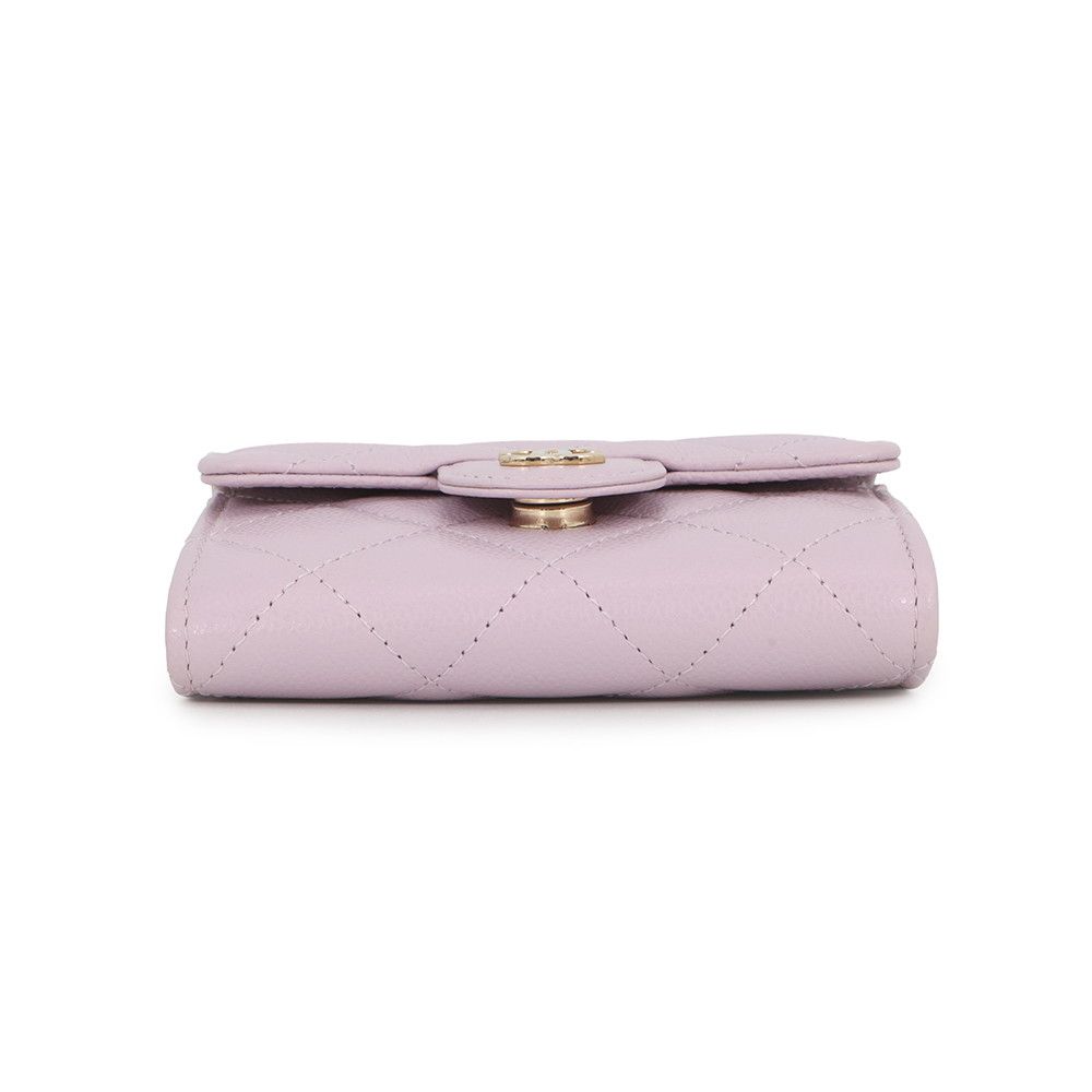 Chanel Chain Wallet Quilted CC Logo Mini Caviar Leather — view 3