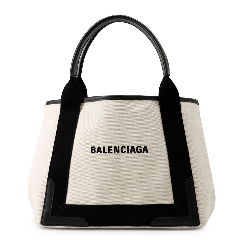 Balenciaga Tote Navy Cabas S Black White