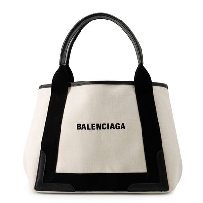 Balenciaga Tote Navy Cabas S Black White