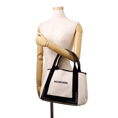 Balenciaga Tote Navy Cabas S Black White — view 4