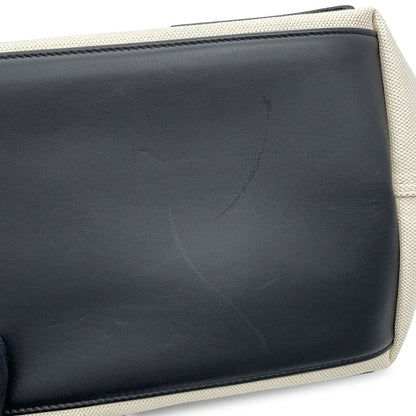 Balenciaga Tote Navy Cabas S Black White — view 9