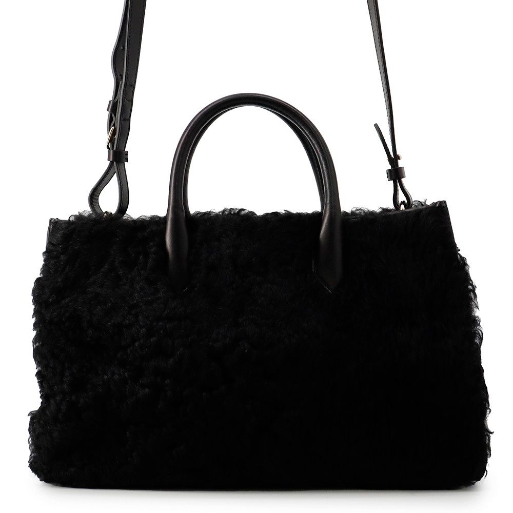 Balenciaga Padlock Nude 2-Way Shoulder Bag Black