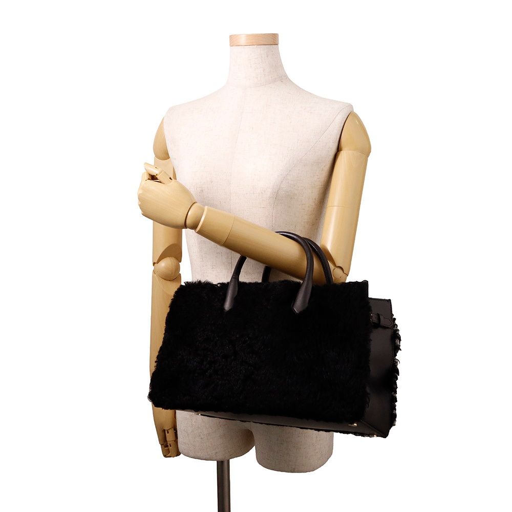 Balenciaga Padlock Nude 2-Way Shoulder Bag Black — view 4