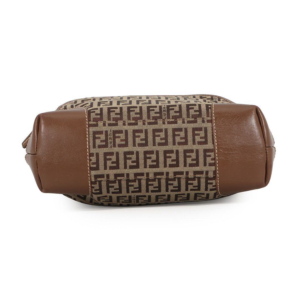 Fendi Tote Zucchino Canvas Leather — view 3