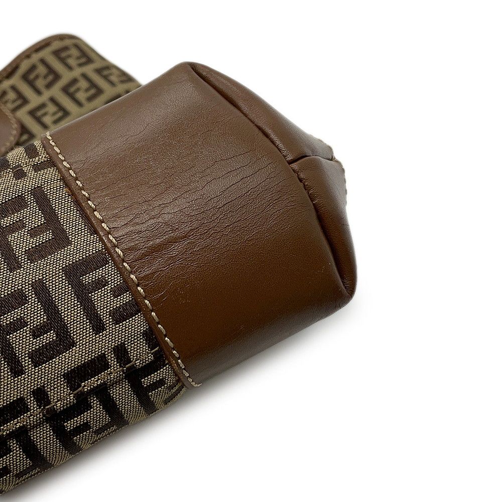 Fendi Tote Zucchino Canvas Leather — view 9
