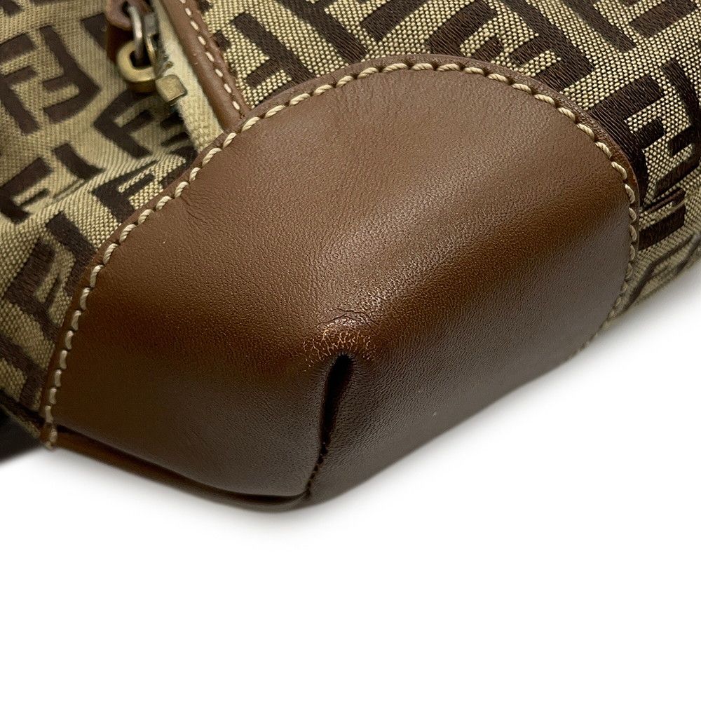 Fendi Tote Zucchino Canvas Leather — view 8