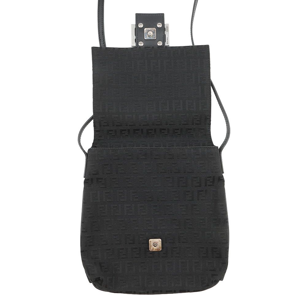 Fendi Shoulder Bag Zucchino Canvas Black — view 5
