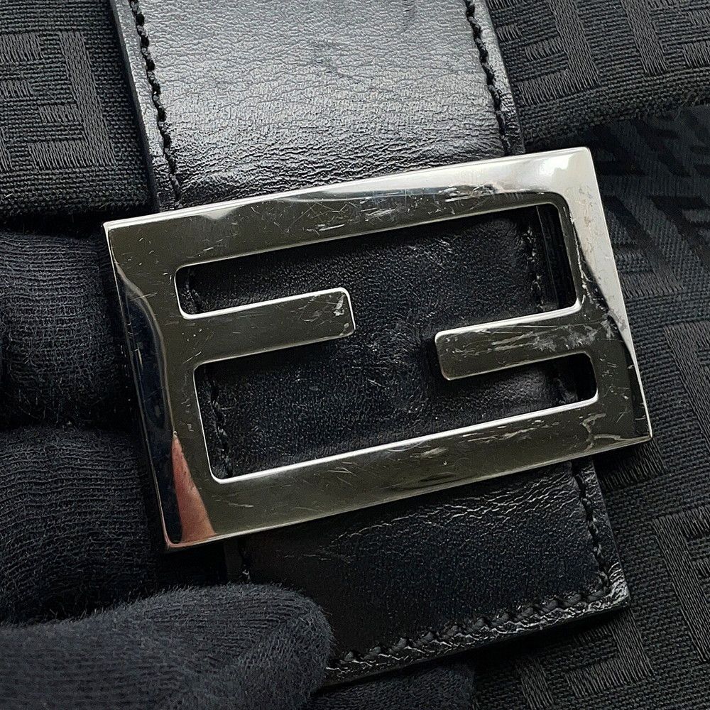 Fendi Shoulder Bag Zucchino Canvas Black — view 8