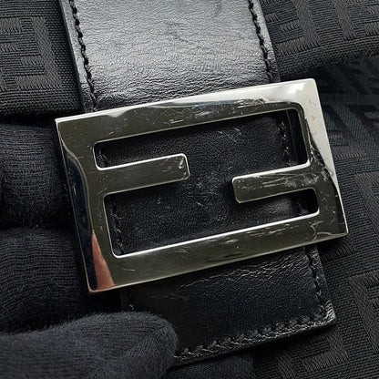 Fendi Shoulder Bag Zucchino Canvas Black — view 8