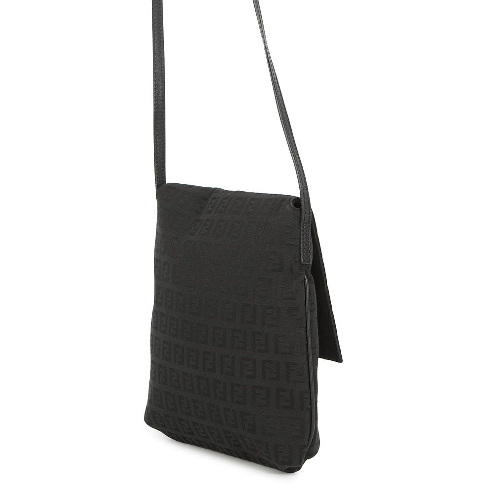 Fendi Shoulder Bag Zucchino Canvas Black — view 2