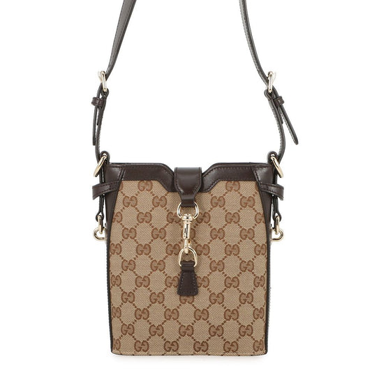 Gucci Shoulder Bag Mini Bucket GG Canvas Leather