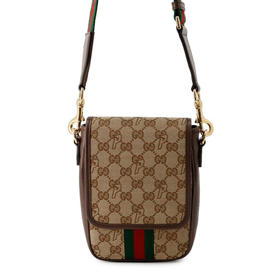 Gucci Shoulder Bag Palace Sherry Line GG Canvas Leather