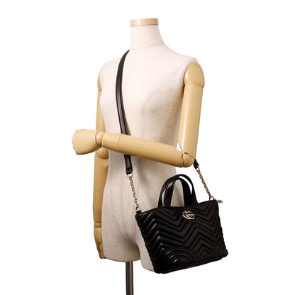 Gucci Handbag GG Marmont Tote Lambskin Small Black — view 4
