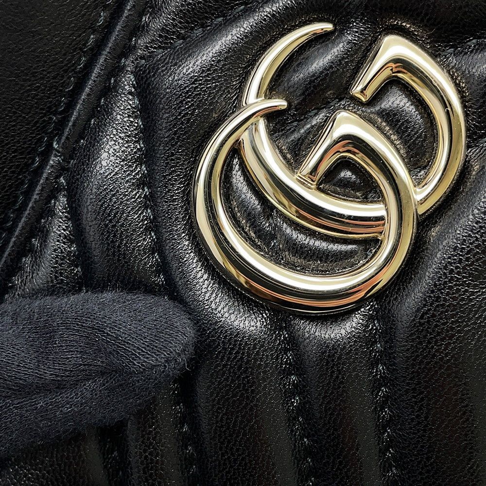 Gucci Handbag GG Marmont Tote Lambskin Small Black — view 8