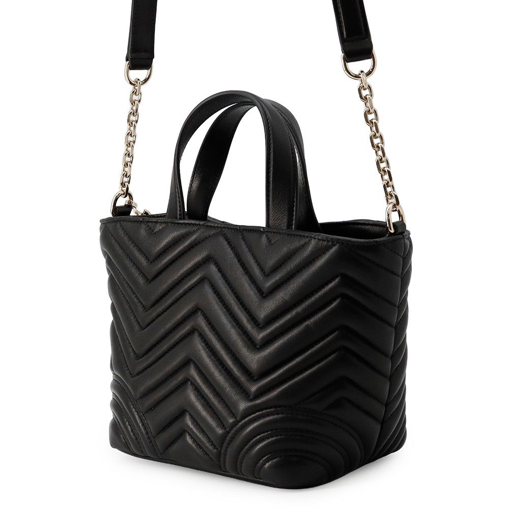 Gucci Handbag GG Marmont Tote Lambskin Small Black — view 2