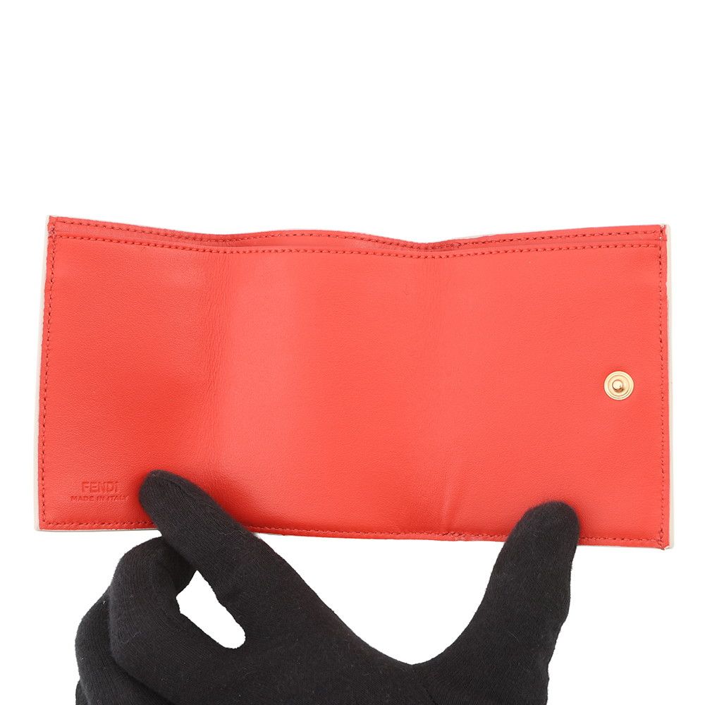 Fendi Trifold Wallet Bucket Micro Leather Folding Compact — view 4