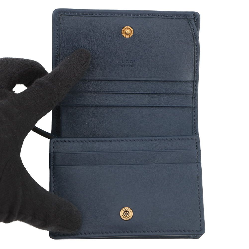 Gucci Bifold Wallet Flora Zumi Compact Canvas Leather Quilted Card Case — view 4