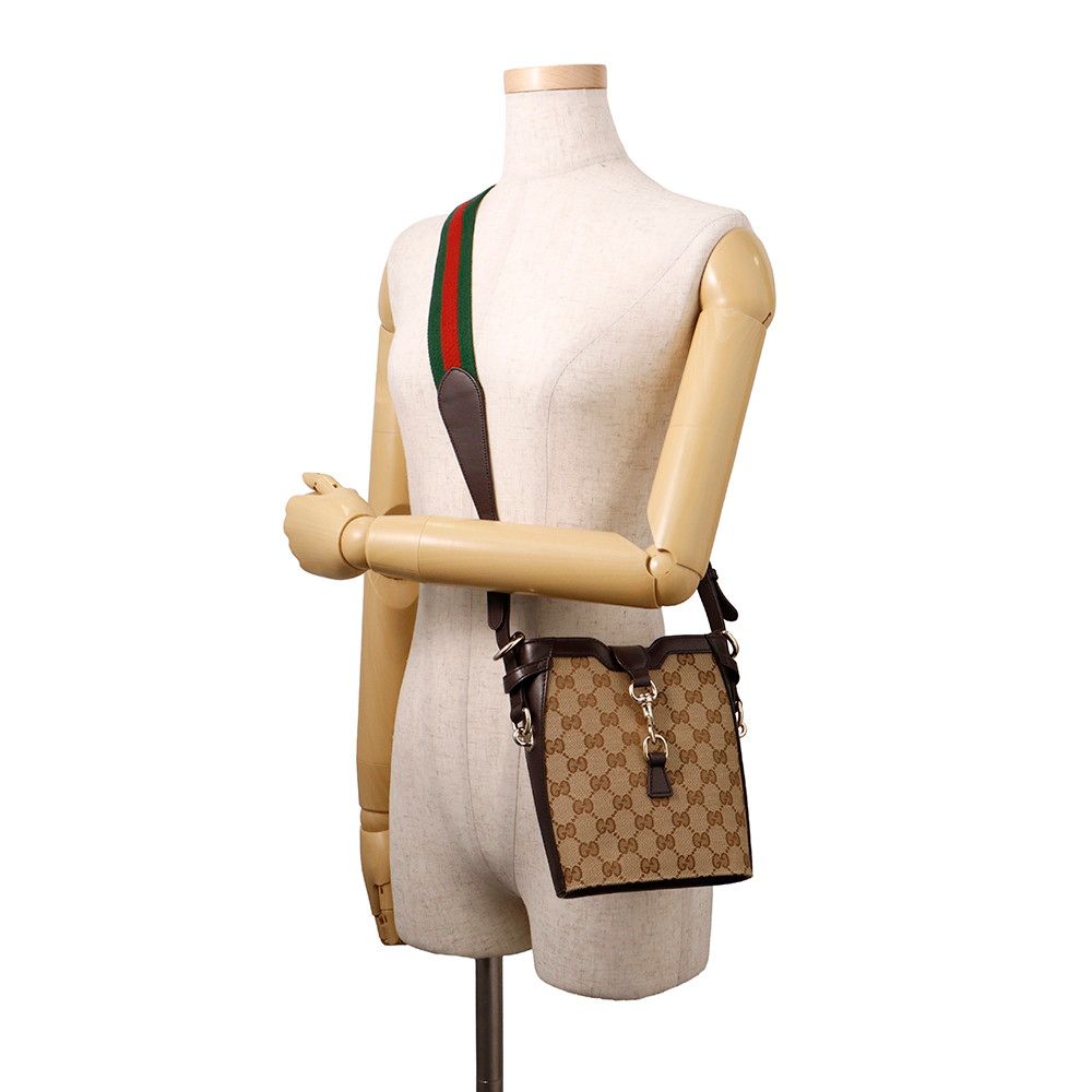 Gucci Shoulder Bag Mini Bucket GG Canvas Leather — view 4