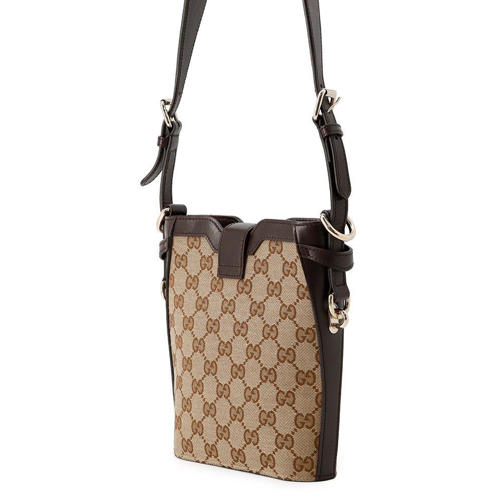 Gucci Shoulder Bag Mini Bucket GG Canvas Leather — view 2