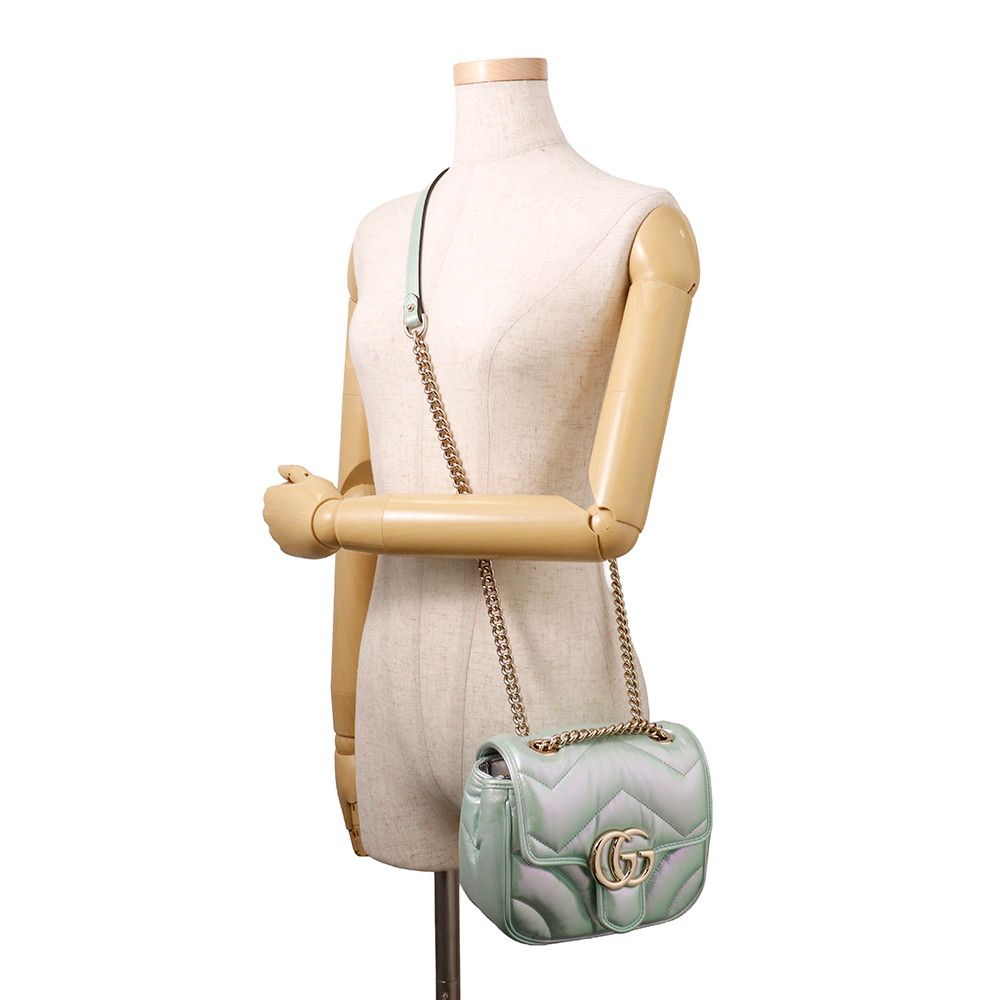 Gucci Chain Shoulder Bag GG Marmont Quilted Mini Leather — view 5
