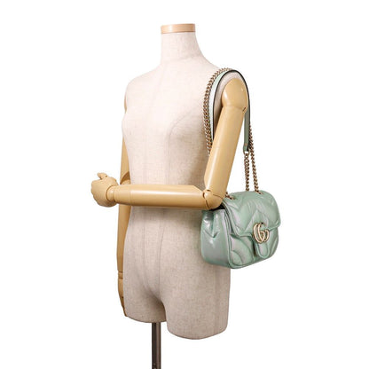 Gucci Chain Shoulder Bag GG Marmont Quilted Mini Leather — view 4