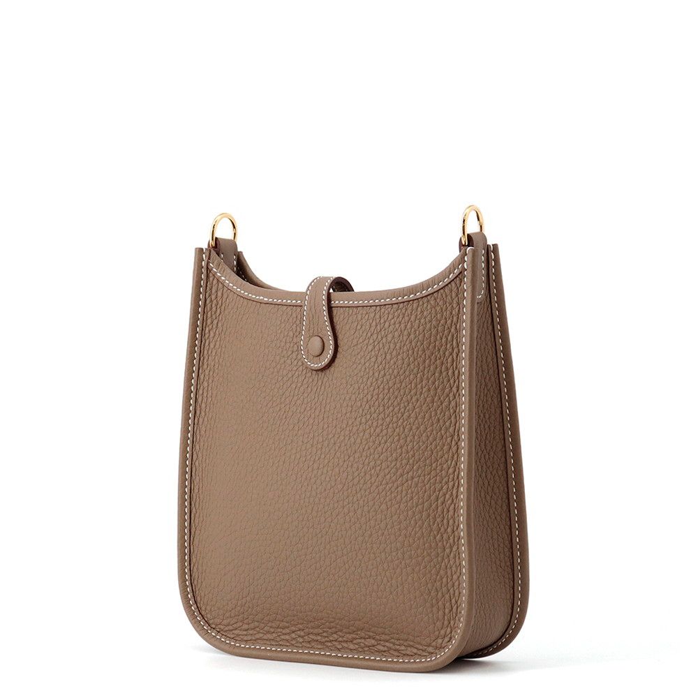 Hermes Evelyne TPM 111 cm Amazon Etoupe Blue Indigo Gold Taurillon Clemence — view 2