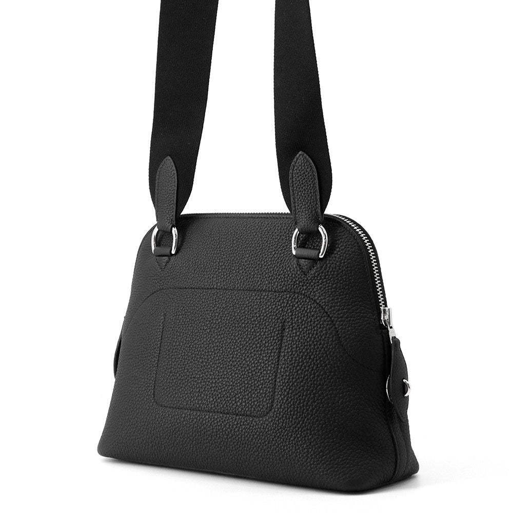 Hermes Shoulder Bag Bolide Messenger Black Silver Togo — view 2