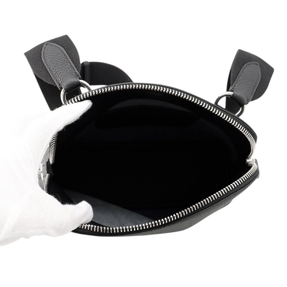 Hermes Shoulder Bag Bolide Messenger Black Silver Togo — view 5