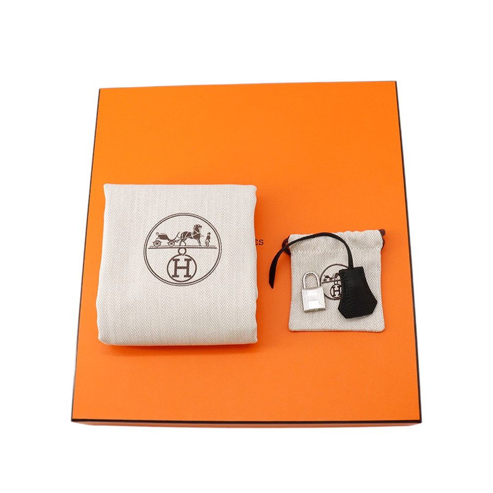 Hermes Shoulder Bag Bolide Messenger Black Silver Togo — view 7