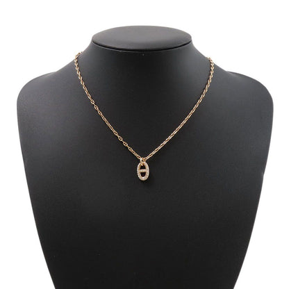 Hermes Necklace Chaine D'ancre Farandole PM Diamond Total 18k Pink Gold ST — view 4