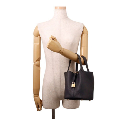 Hermes Handbag Picotin Lock PM Canvas Gold Taurillon Clemence — view 4