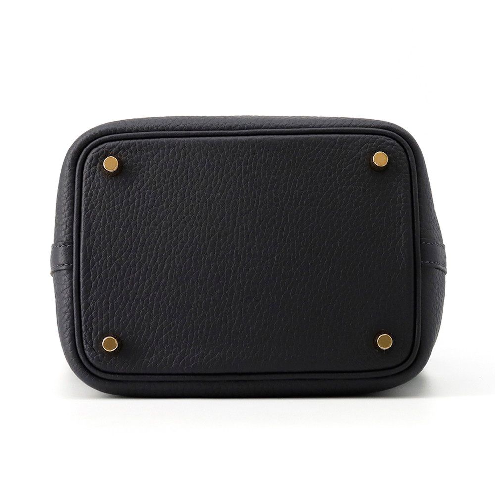 Hermes Handbag Picotin Lock PM Canvas Gold Taurillon Clemence — view 3
