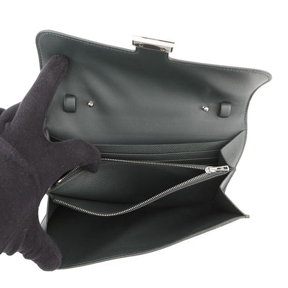 Hermes Wallet Constance to Go Long Vert Manglo Blacka Epsom — view 5