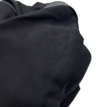 Prada Clutch Triangle Logo Nylon Black Second — view 8