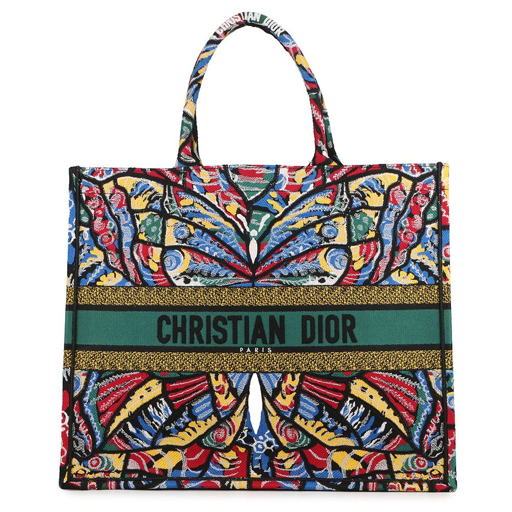 Dior Tote Book Large Butterfly Canvas