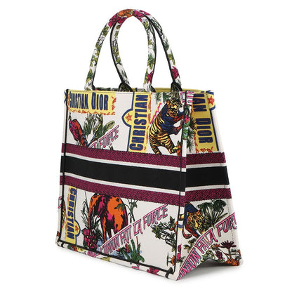 Dior Tote Book Large Indian Animals White — view 2