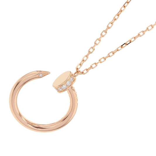 Cartier Necklace Juste Uncle Pendant Diamond Total 18k Pink Gold