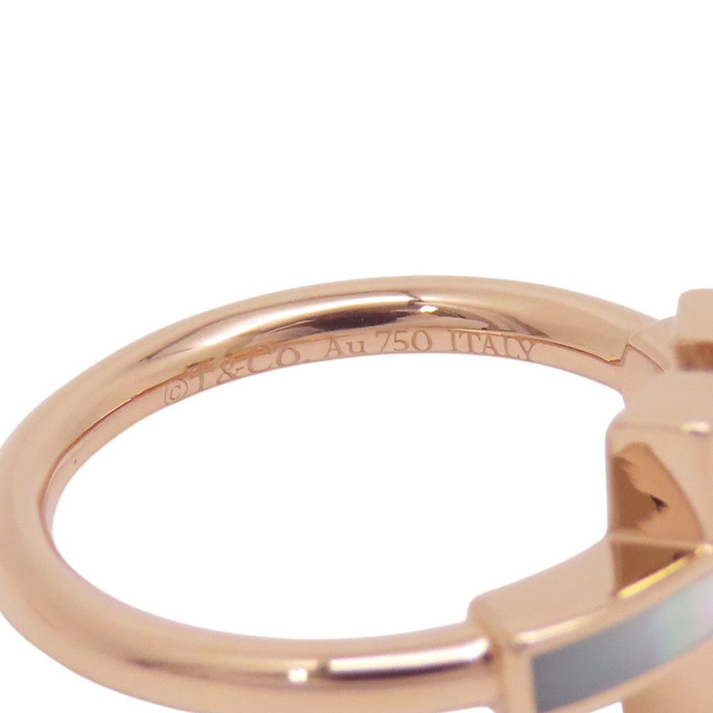 Tiffany & Co Ring T Wire Mother of Pearl 18k Pink Gold — view 8